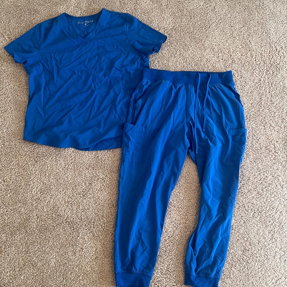 Uniform Advantage Easy Stretch royal blue scrubs